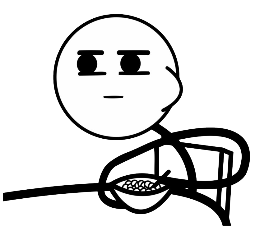 Stick Figure Cereal Bowl Contemplation.png PNG Image