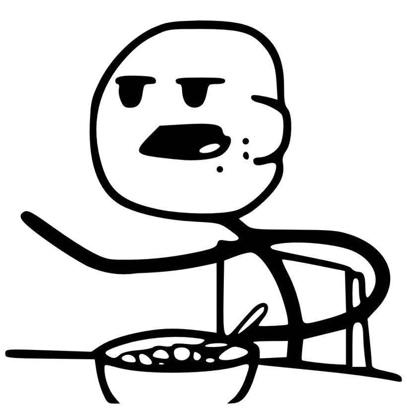 Stick Figure Cereal Disappointment PNG Image