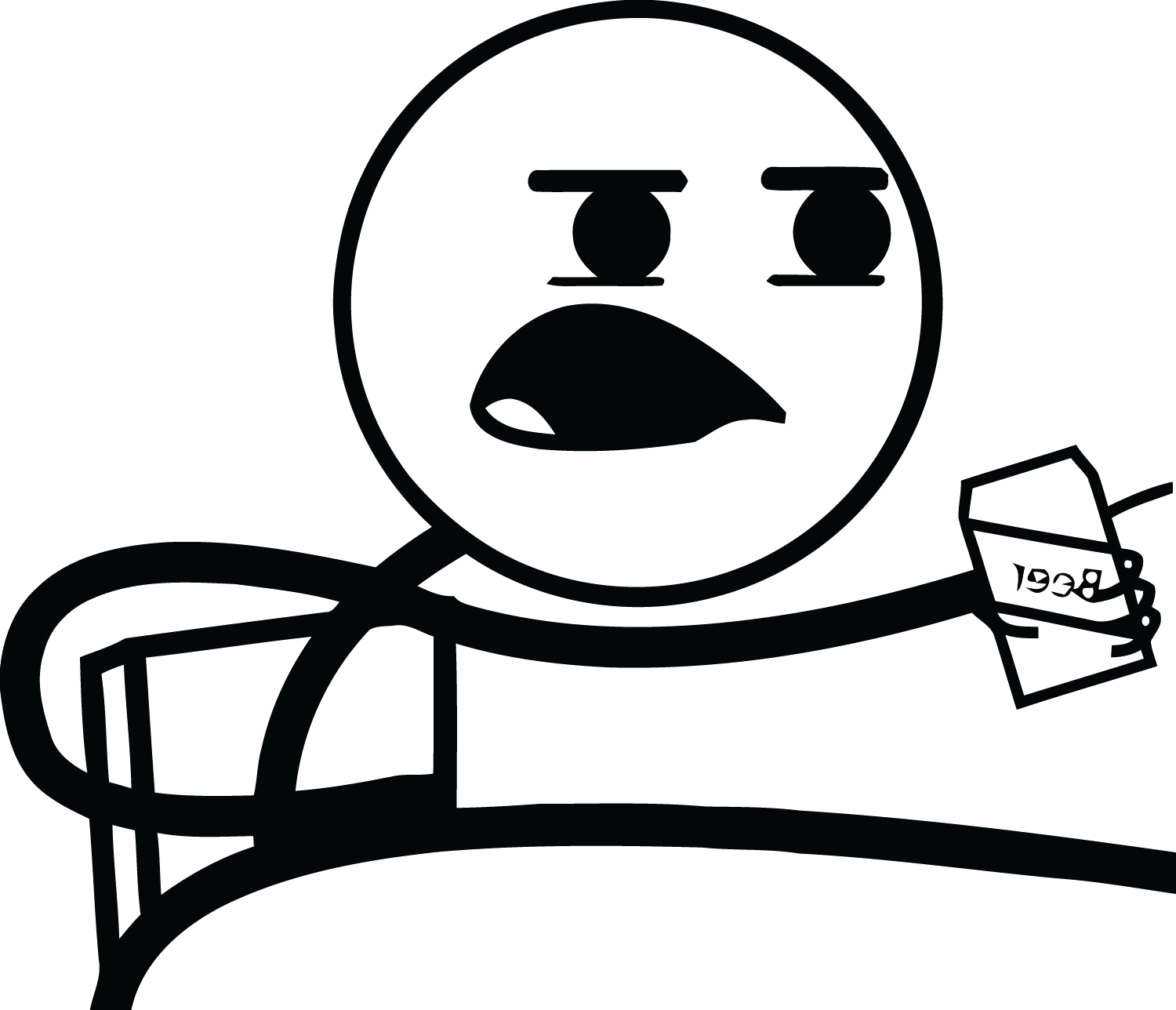 Stick Figure Character Unhappy With Cereal1998 PNG Image