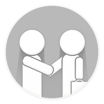 Stick Figure Handshake Icon PNG Image