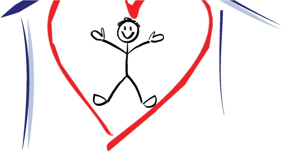 Stick Figure Heart Doodle PNG Image