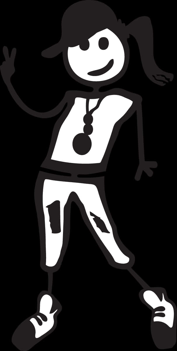 Stick Figure_ Waving_ Hello PNG Image