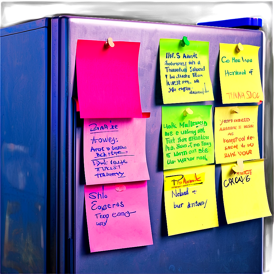 Sticky Note On Fridge Png Hww23 PNG Image