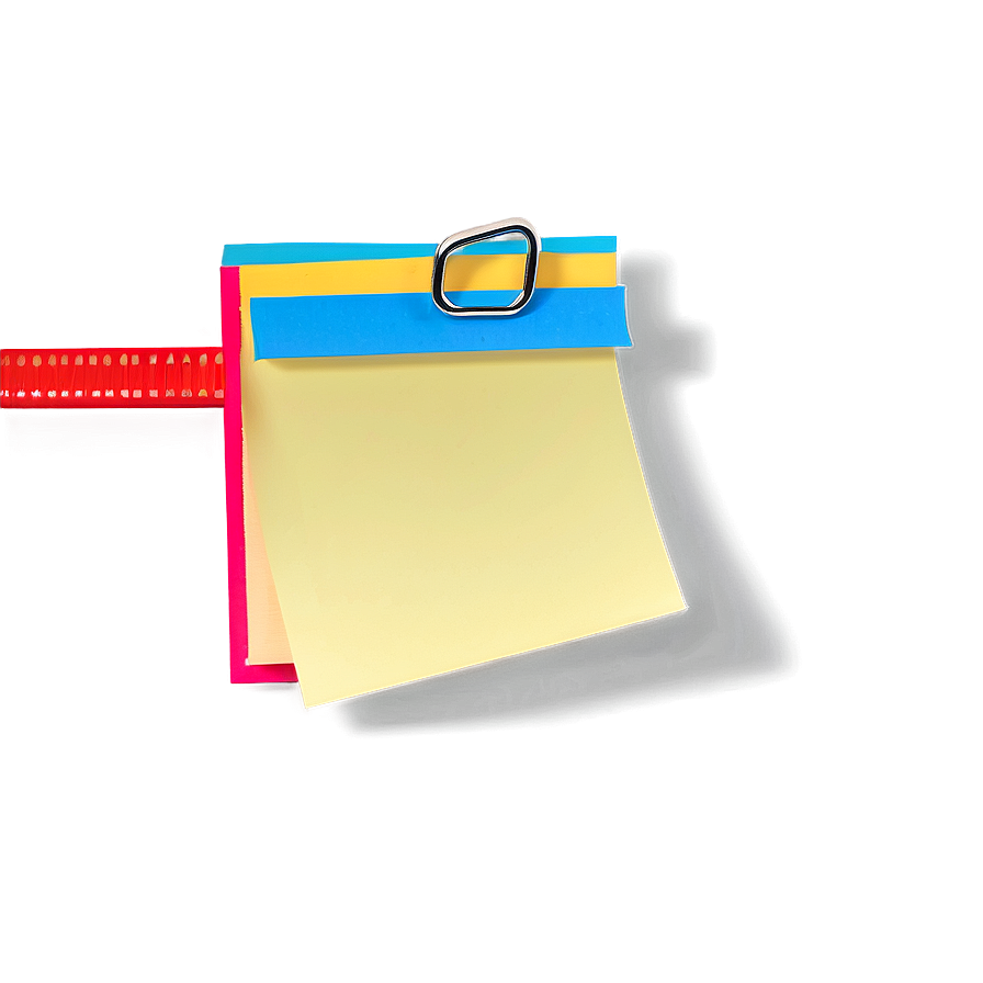 Sticky Note With Clip Png 53 PNG Image