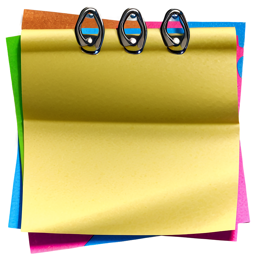 Sticky Note With Clip Png Kob86 PNG Image