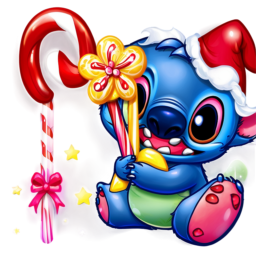 Stitch And Christmas Candyland Png Qwx84 PNG Image