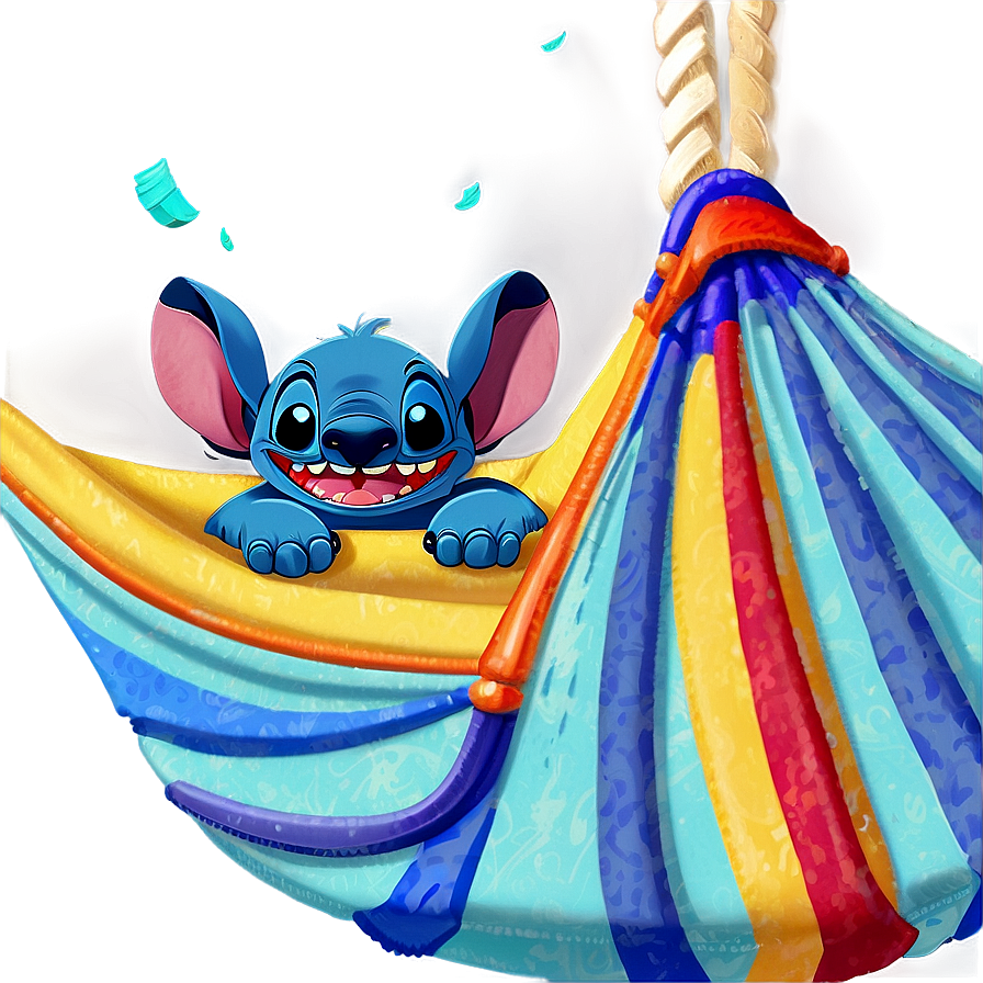 Stitch In A Hammock Png Nyj76 PNG Image