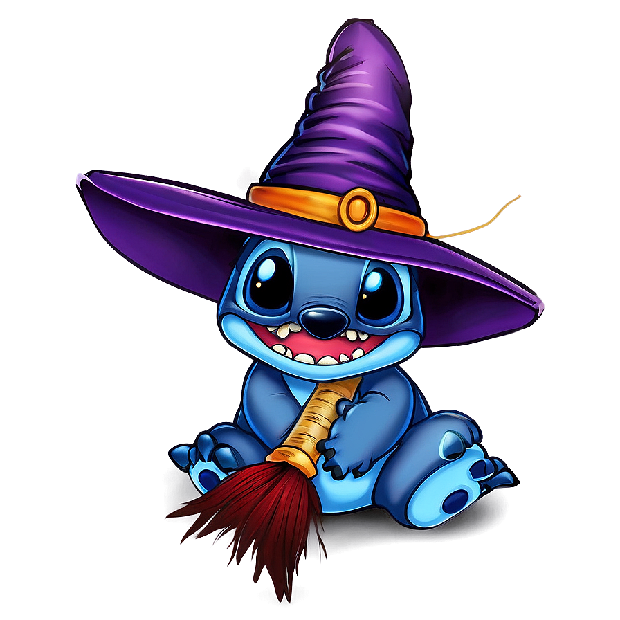 Stitch Witch Hat Halloween Png Foc PNG Image