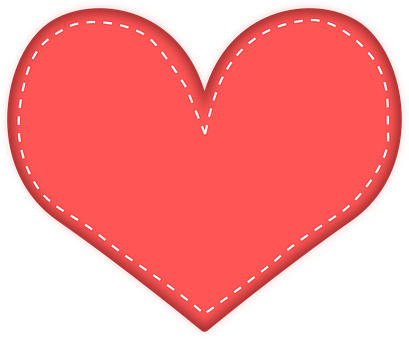 Stitched Heart Graphic PNG Image