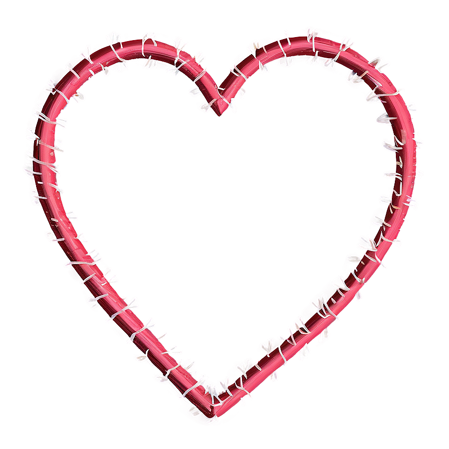 Stitched Heart Outline Png 05252024 PNG Image