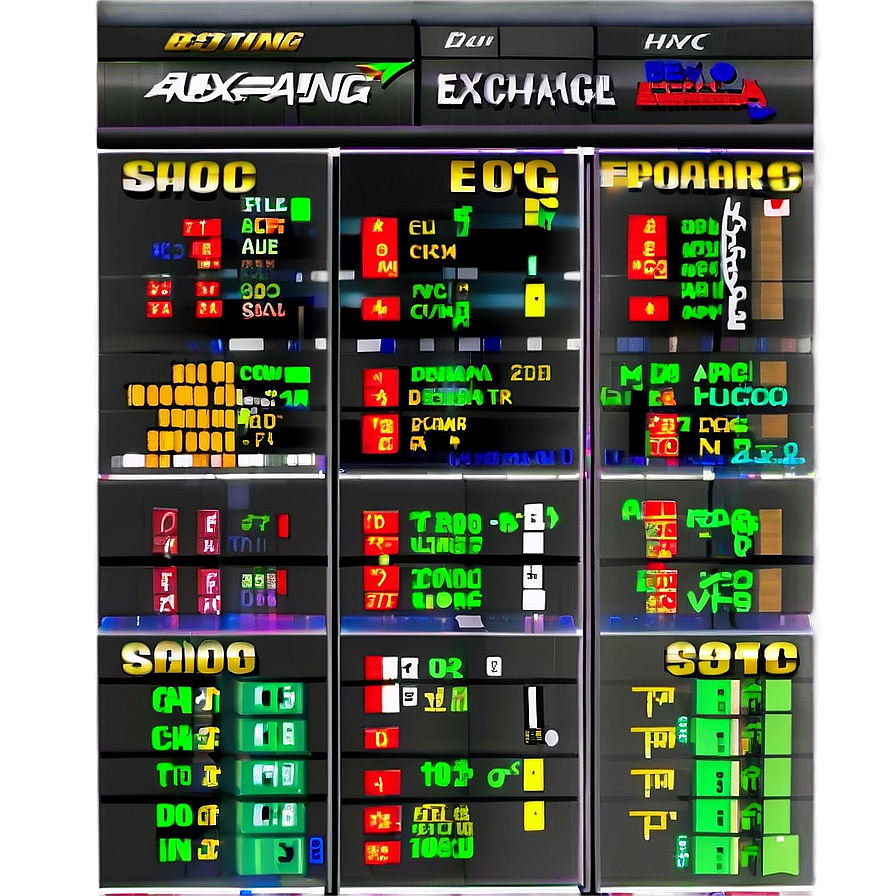 Stock Market Style Betting Board PNG Image