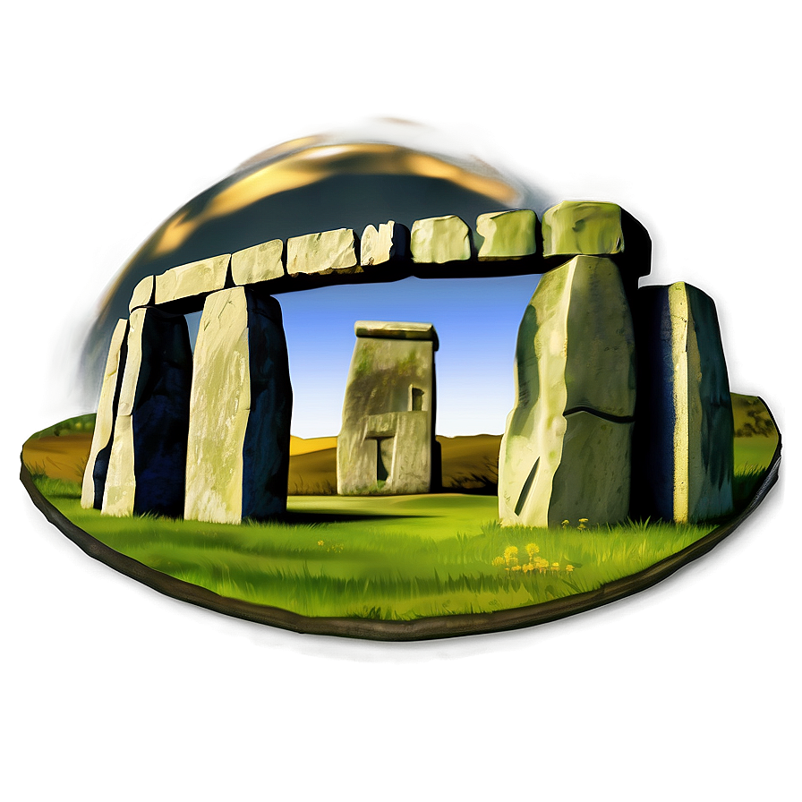 Stone Circle Of Stonehenge Detailed Png Ctm68 PNG Image