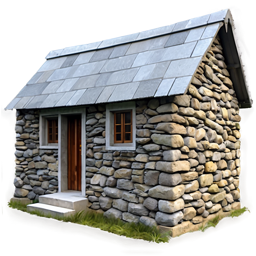 Stone Cottage By The River Png Oep47 PNG Image