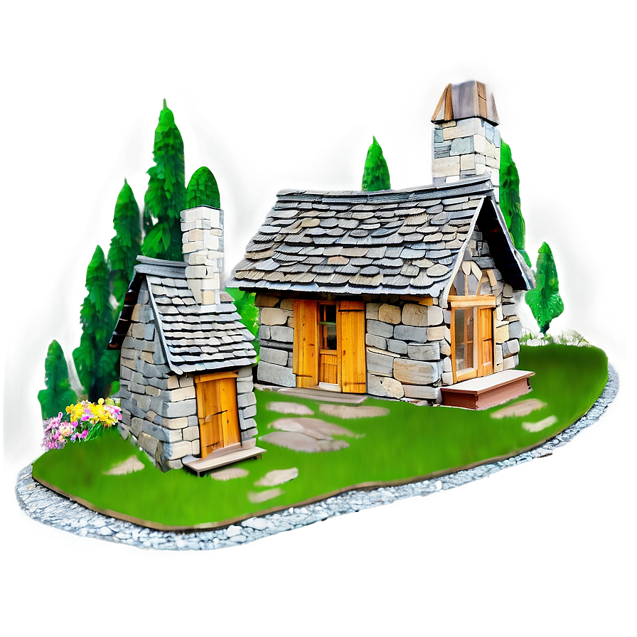 Stone Houses Png Sqa58 PNG Image