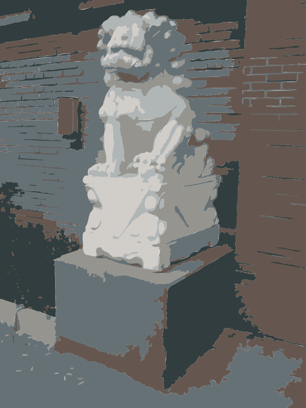 Stone_ Lion_ Guardian_ Statue PNG Image