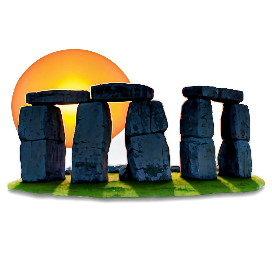 Stonehenge And The Setting Sun Png 06252024 PNG Image