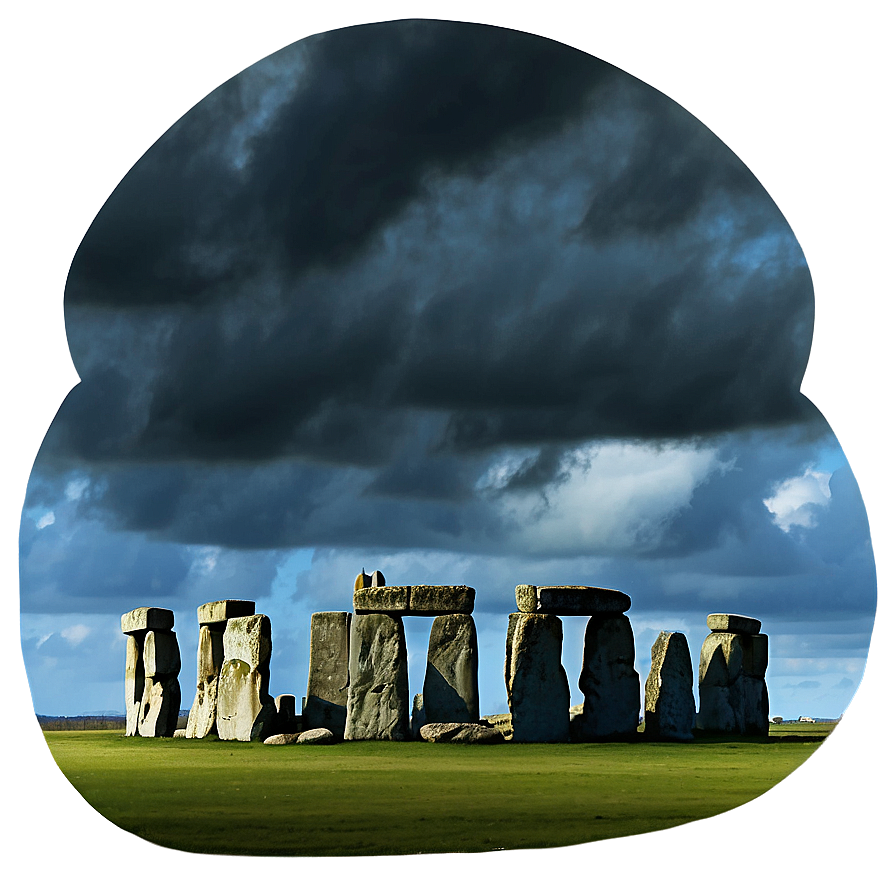 Stonehenge With Dramatic Clouds Png Csq55 PNG Image