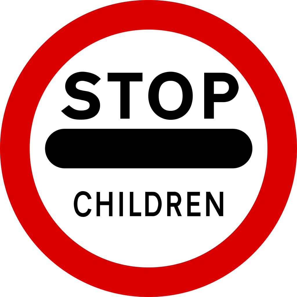 Stop Children Sign Graphic PNG Image