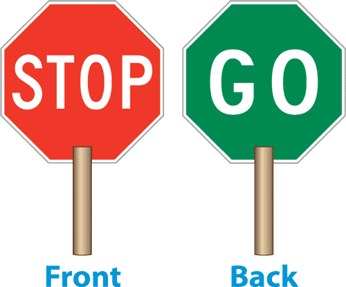 Stop Go Octagonal Signs PNG Image