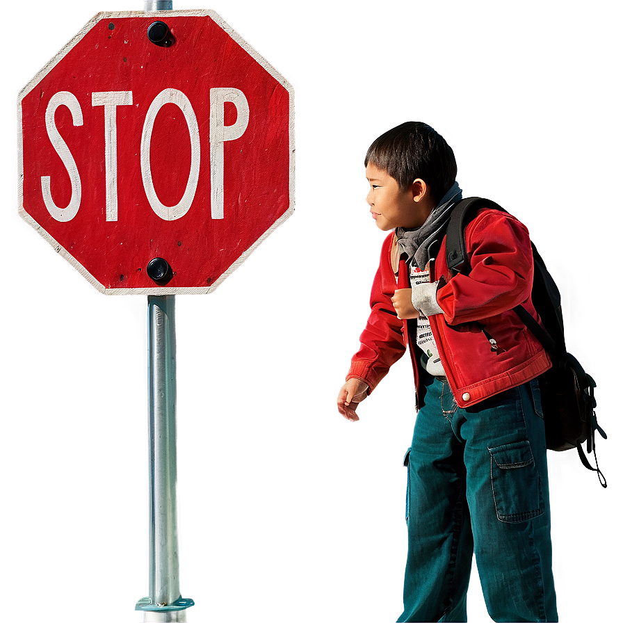 Stop Pedestrian Crossing Sign Png Jxf94 PNG Image