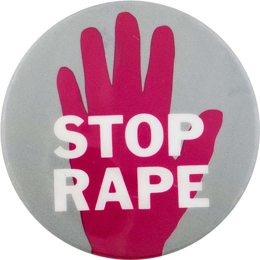 Stop Rape Awareness Badge PNG Image