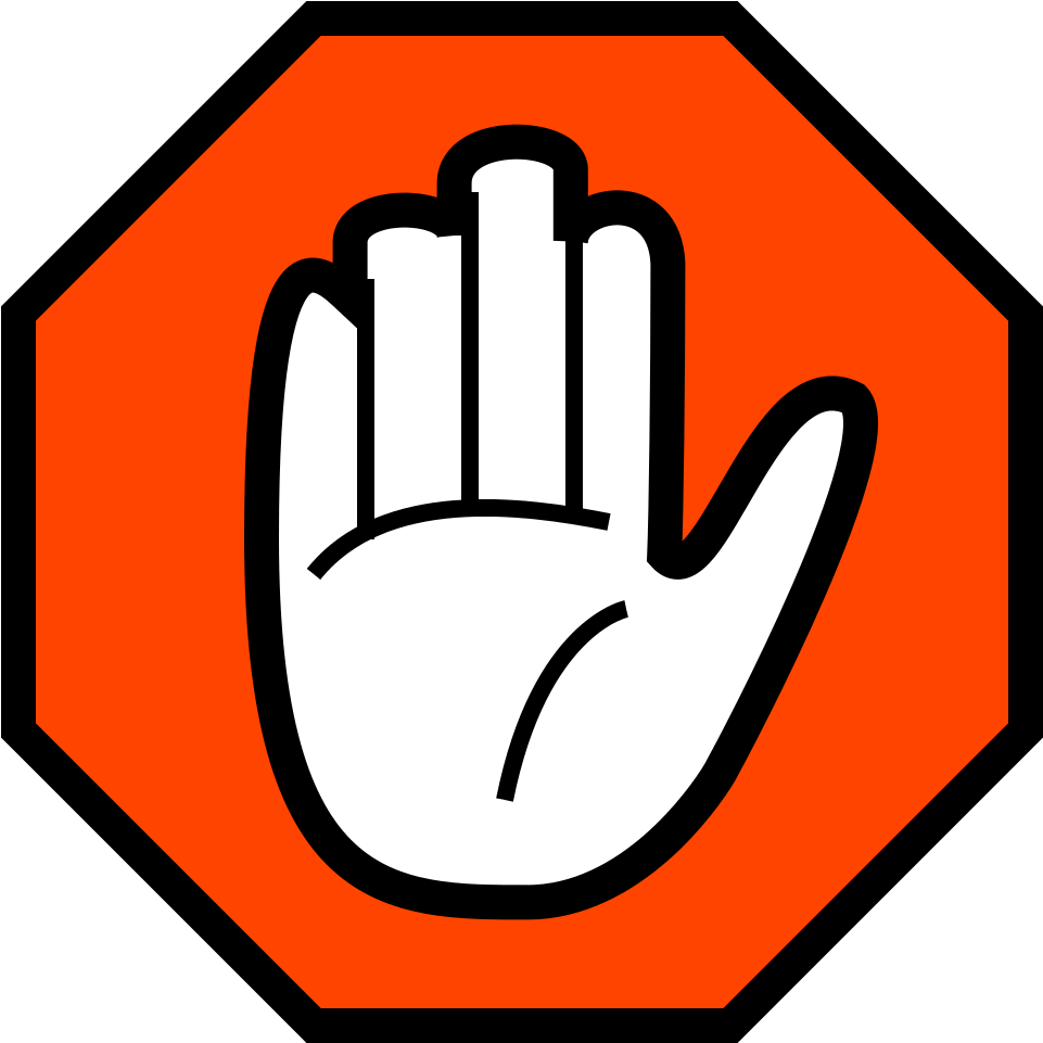 Stop Sign Hand Symbol PNG Image