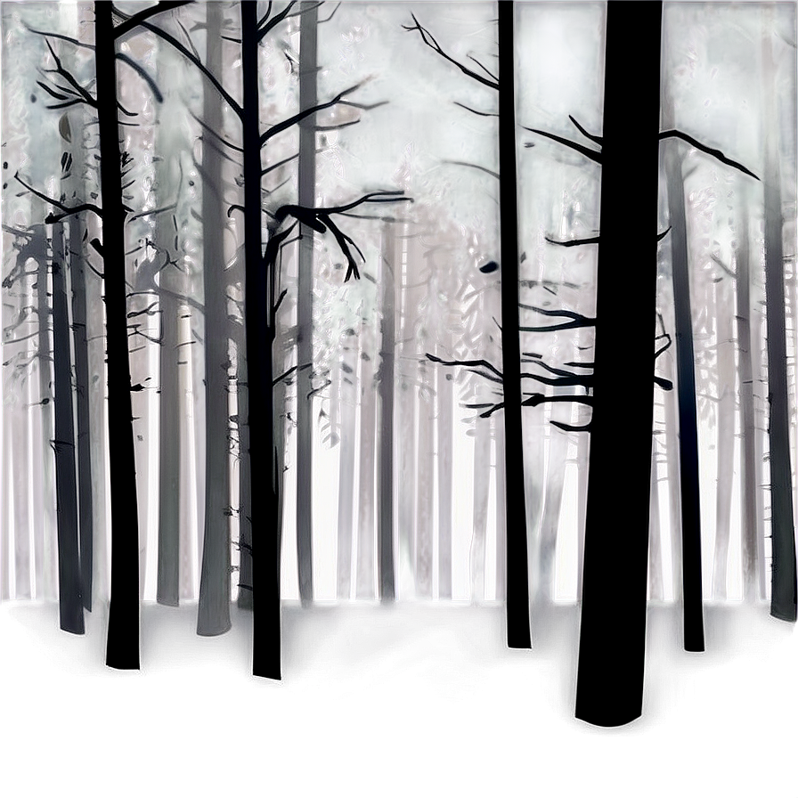 Stormy Forest Silhouette Png 06262024 PNG Image