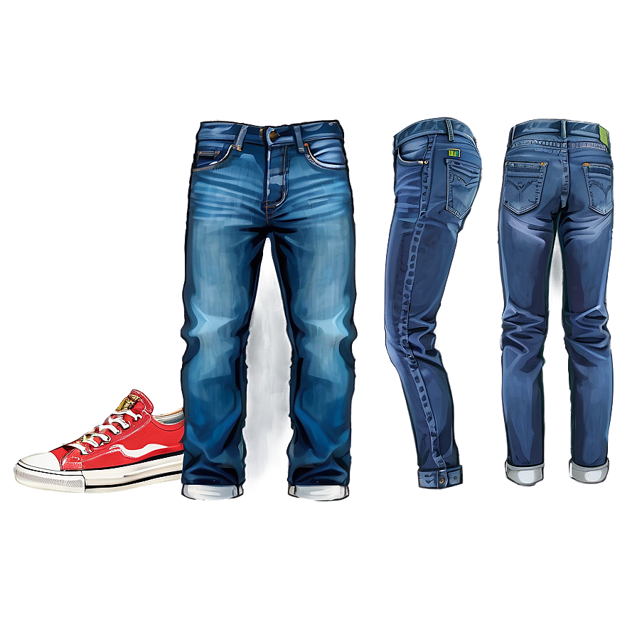 Straight Leg Jean Png Afv92 PNG Image