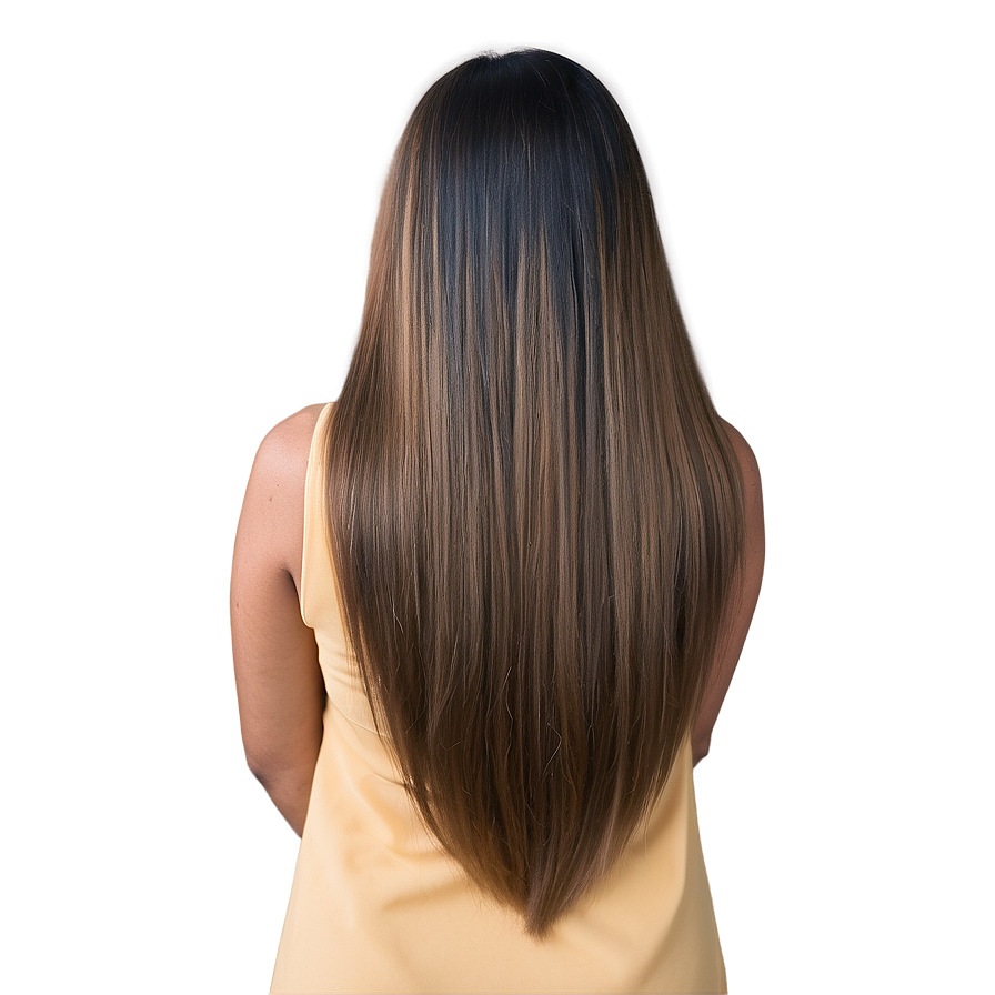 Straight Long Hair Sleek Png Der65 PNG Image