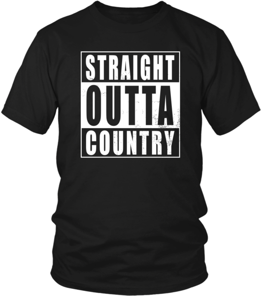 Straight Outta Country T Shirt PNG Image