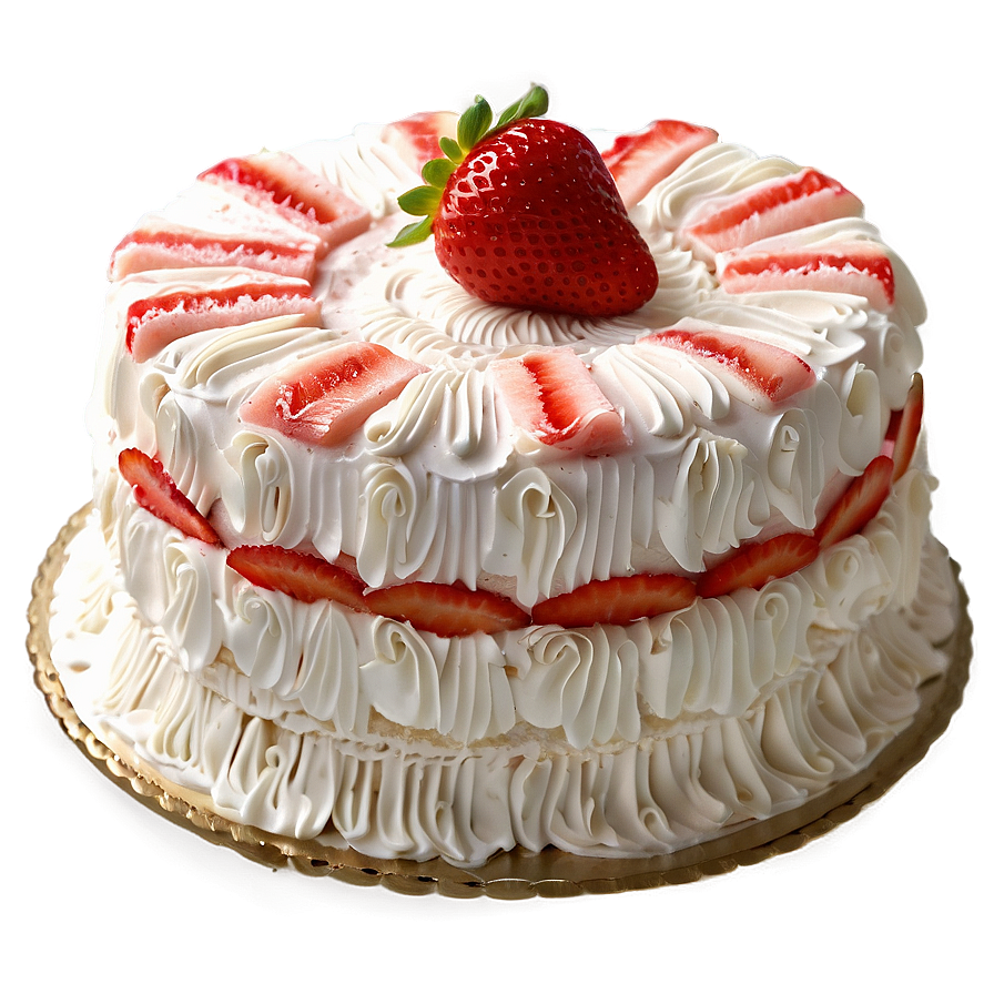 Strawberry Chiffon Cake Png Ute PNG Image