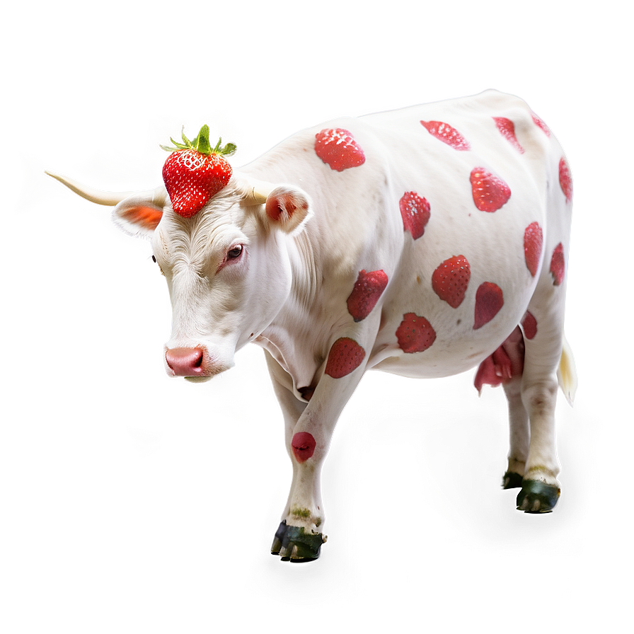 Strawberry Cow C PNG Image