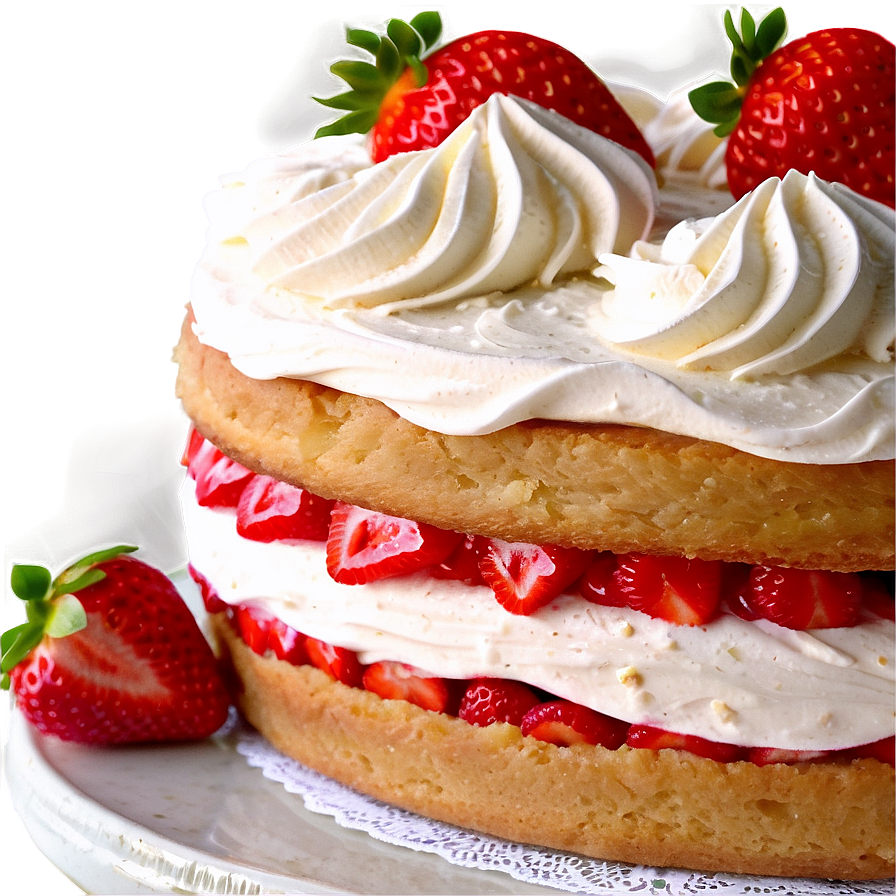 Strawberry Cream Cake Png Hky PNG Image