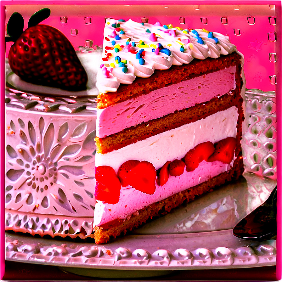 Strawberry Cream Cake Png Hvr82 PNG Image