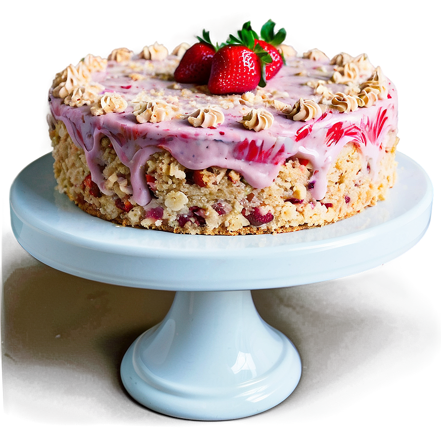 Strawberry Crumble Cake Png Kwf PNG Image