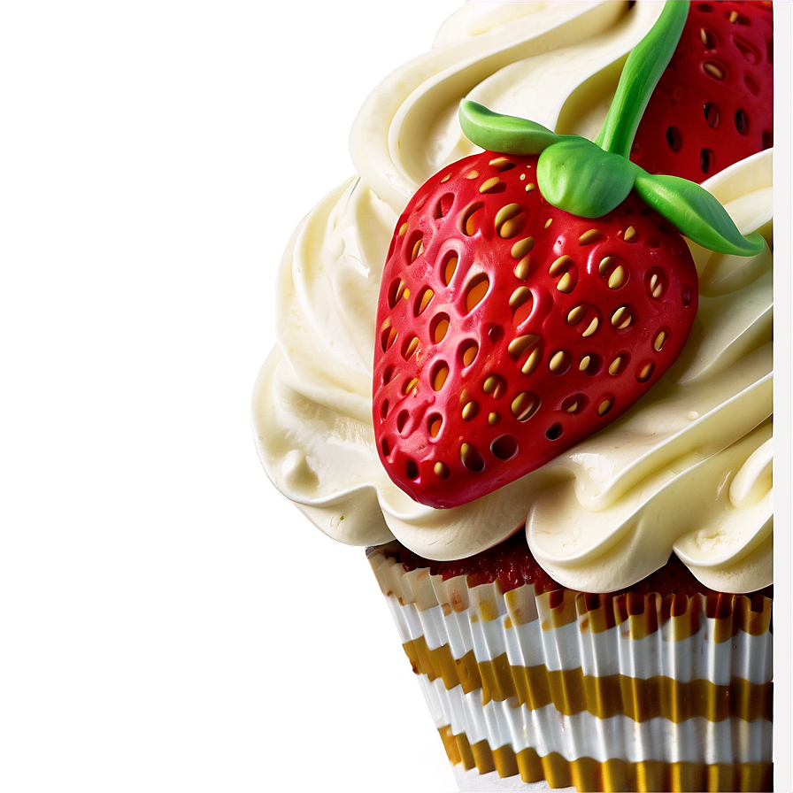 Strawberry Cupcakes Png Jkb34 PNG Image