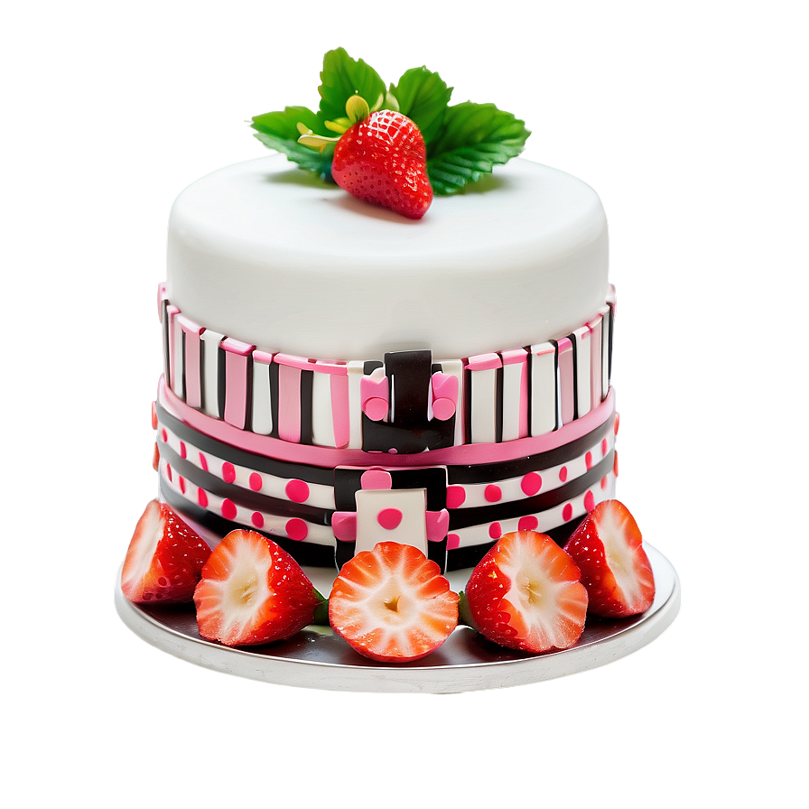 Strawberry Decorated Cake Png 12 PNG Image