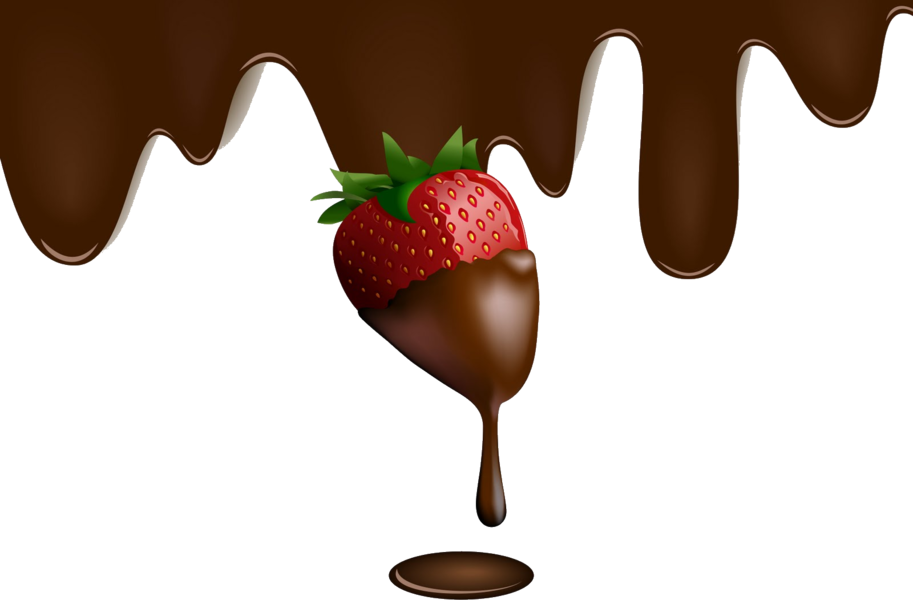 Strawberry Dippedin Chocolate Drip PNG Image