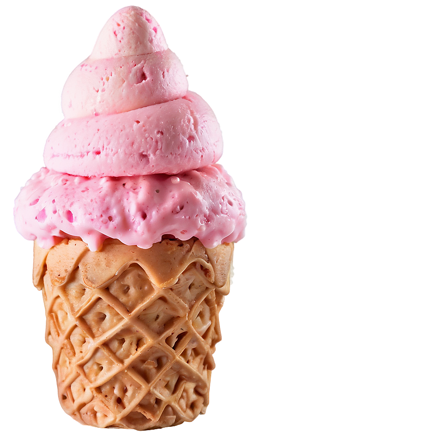 Strawberry Ice Cream Cone Png 05252024 PNG Image