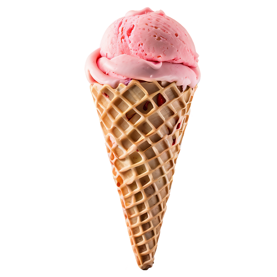 Strawberry Ice Cream Cone Png Nyt PNG Image