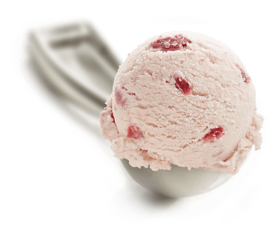 Strawberry Ice Cream Scoop PNG Image