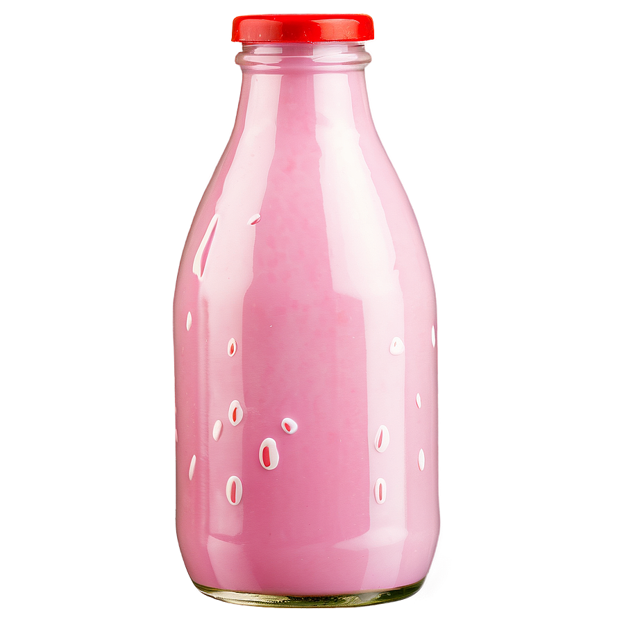 Strawberry Milk Bottle Png 06252024 PNG Image