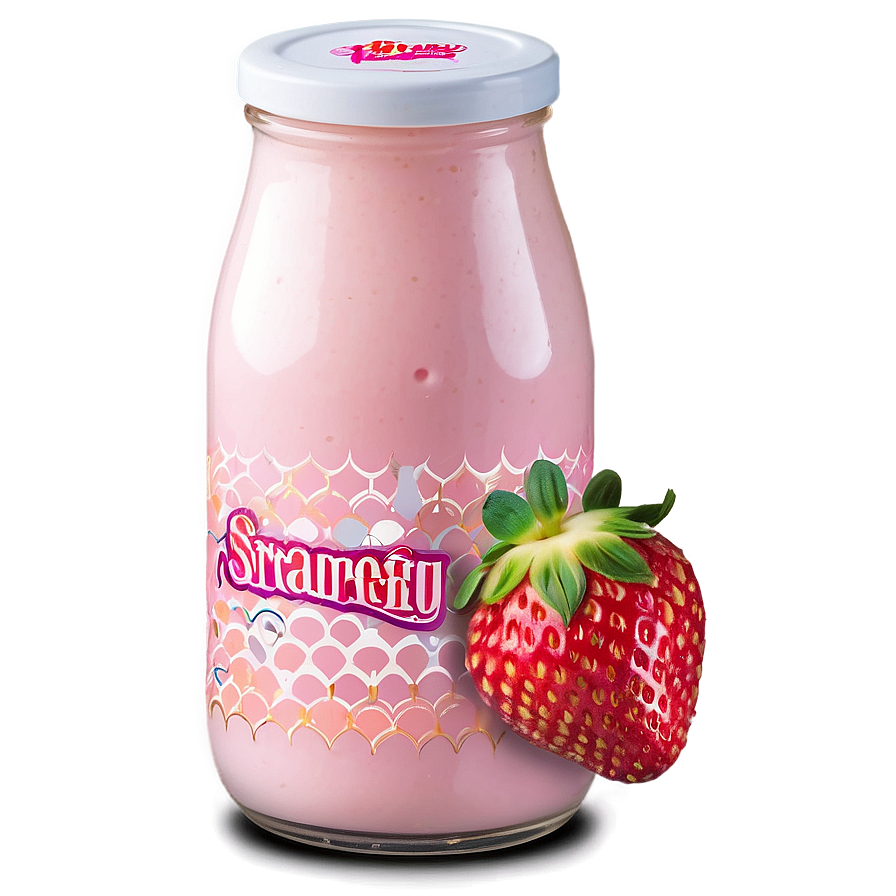 Strawberry Milk Breakfast Png 88 PNG Image