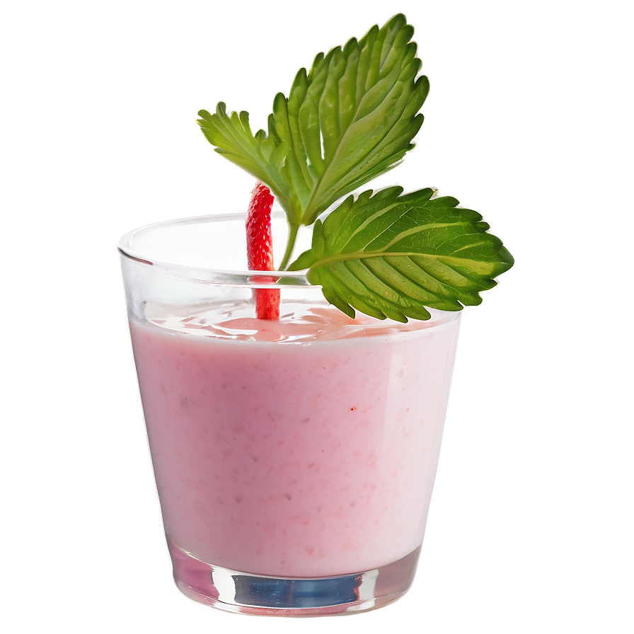 Strawberry Milk Garnish Png Aic69 PNG Image