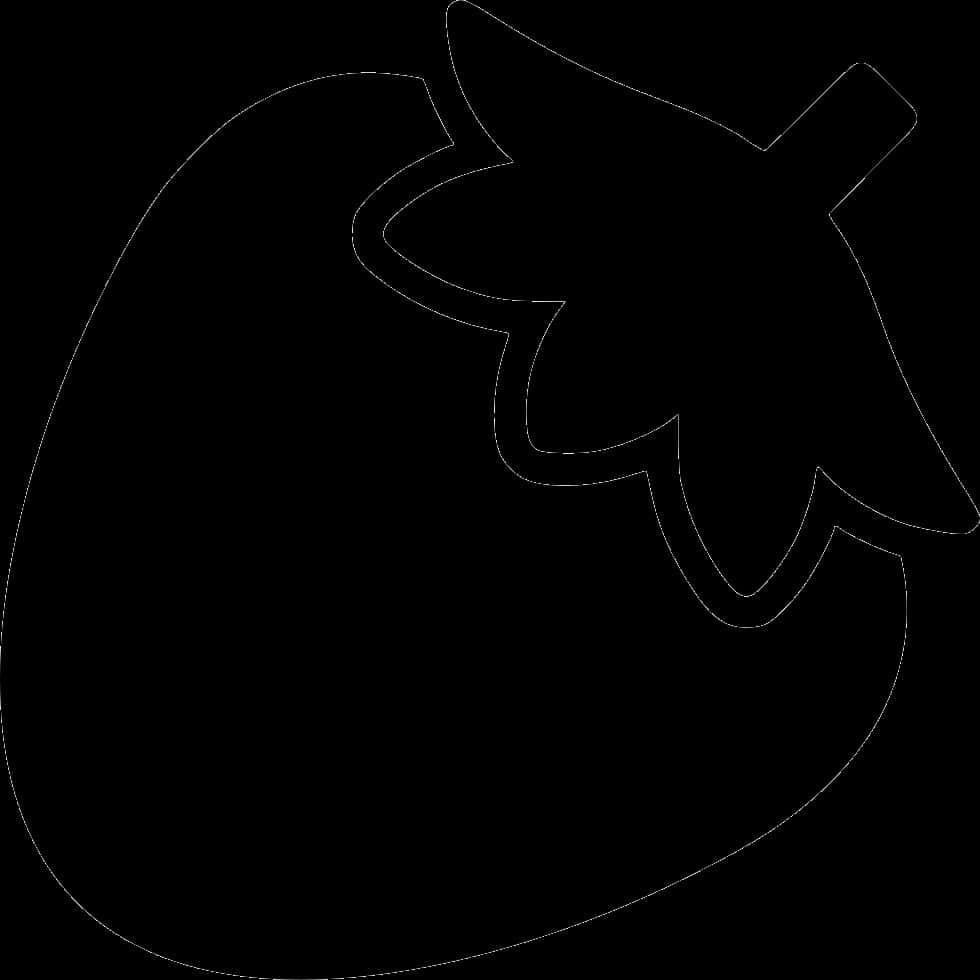 Strawberry Outline Graphic PNG Image