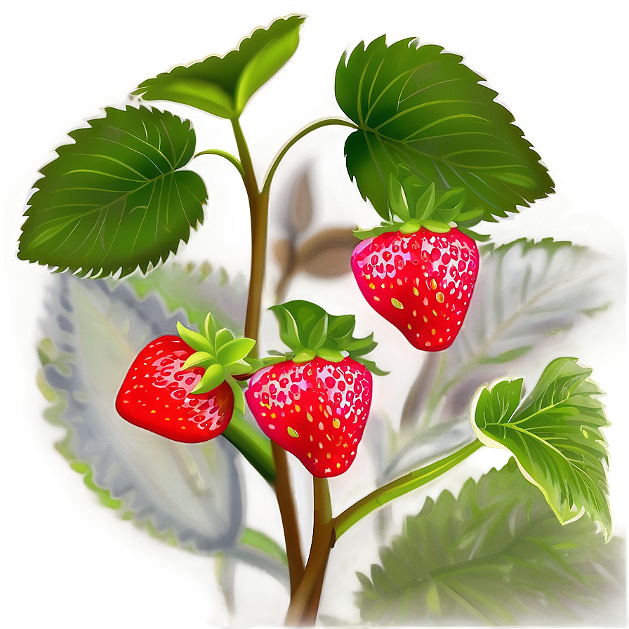 Strawberry Plant Png Elj PNG Image