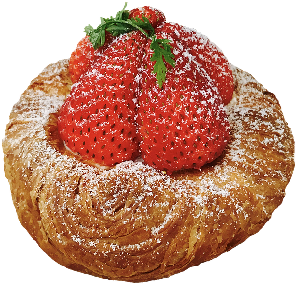 Strawberry Puff Pastry Delight PNG Image