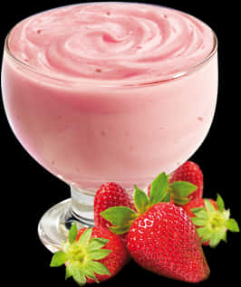 Strawberry Smoothie Delight PNG Image