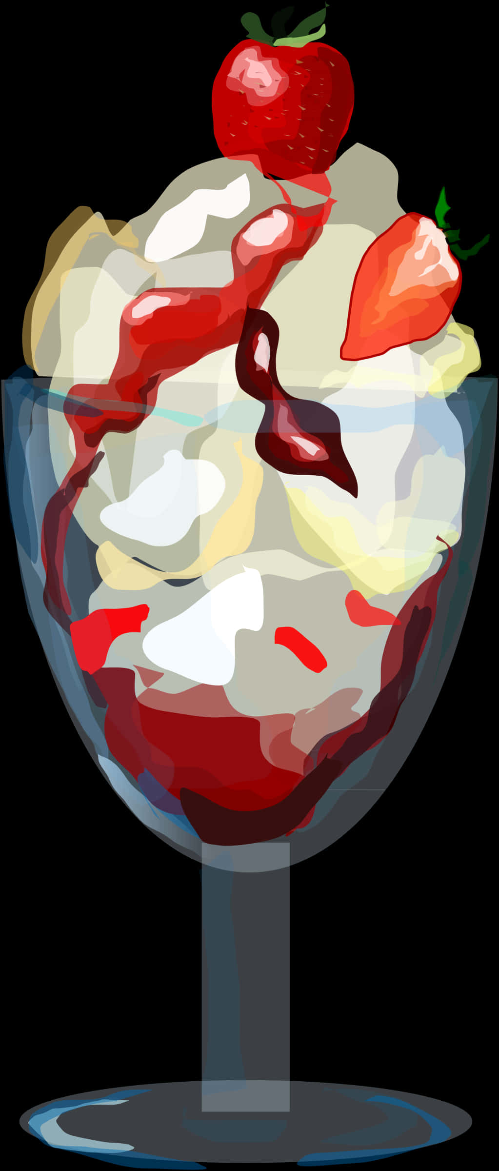 Strawberry Sundae Clipart PNG Image