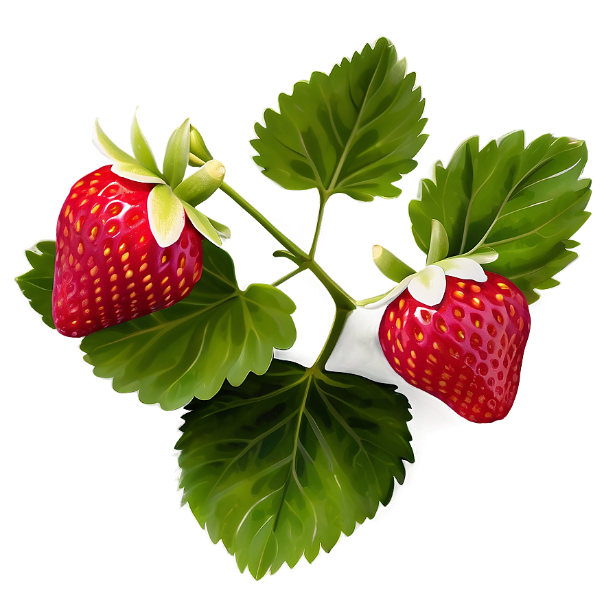 Strawberry With Leaves Png 81 PNG Image